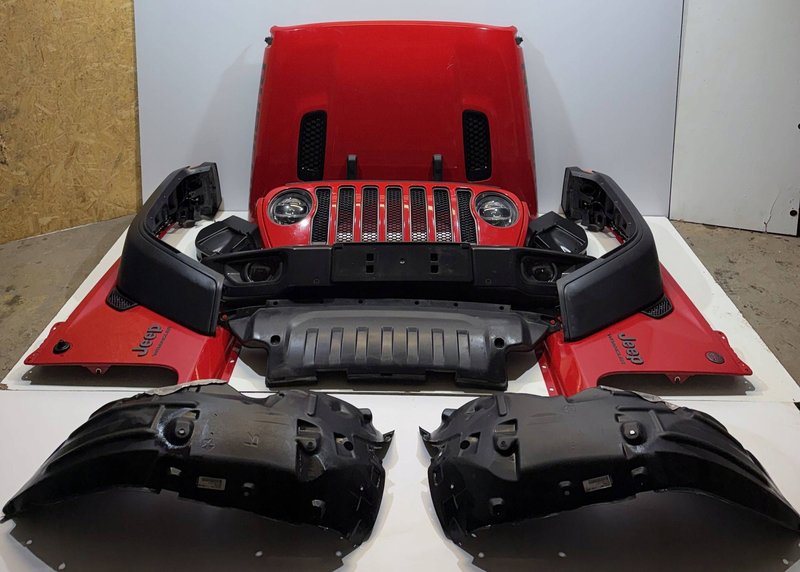 JEEP WRANGLER JL RUBICON 2.2 PRZÓD KOMPLETNY MASKA LAMPY PAS PRZEDNI BŁOTNI